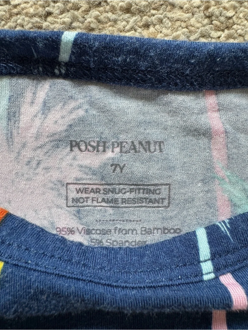 Posh Peanut Navy Palm Tree Short Sleeve & leggings